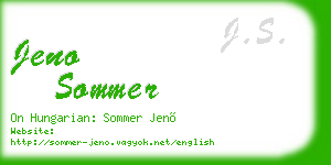 jeno sommer business card